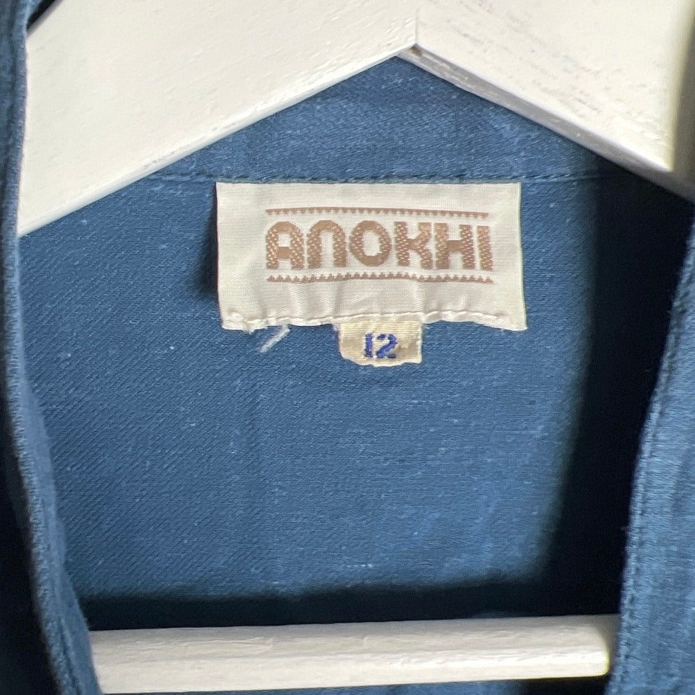 Anokki 100% Cotton Size 12 Blue Bath Robe