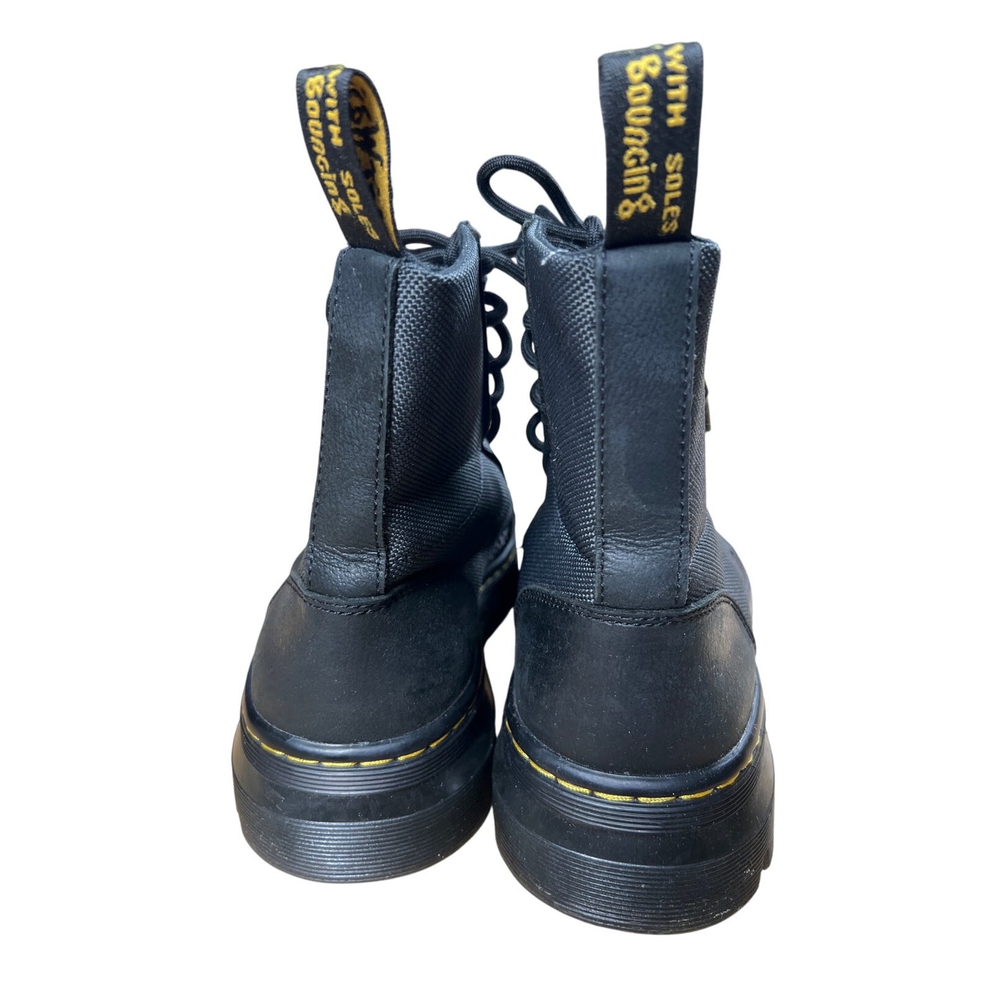 Dr. Martens Combs Tech Men’s Black Canvas Lace Up Combat Boots 6 Men's