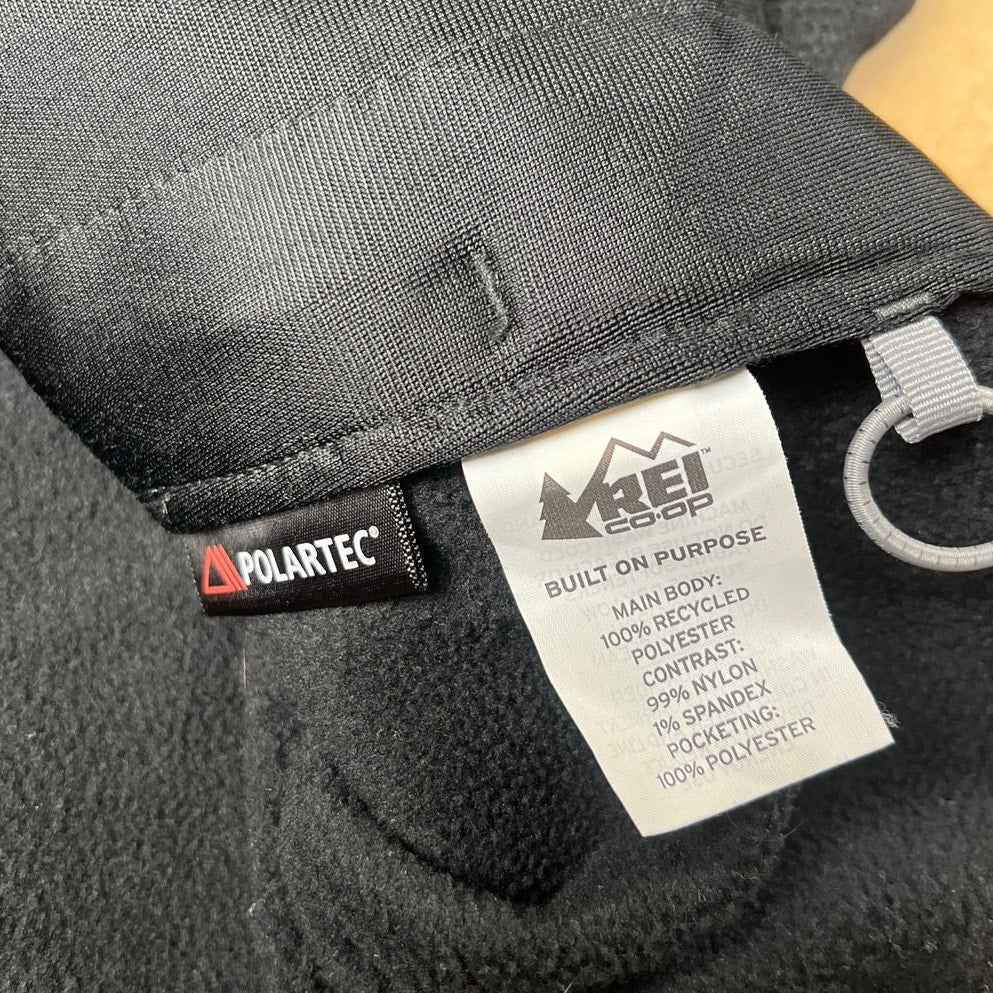 REI Polartec Womens L Black Full Zip Sweater Winter Warm Casual Outdoors Work