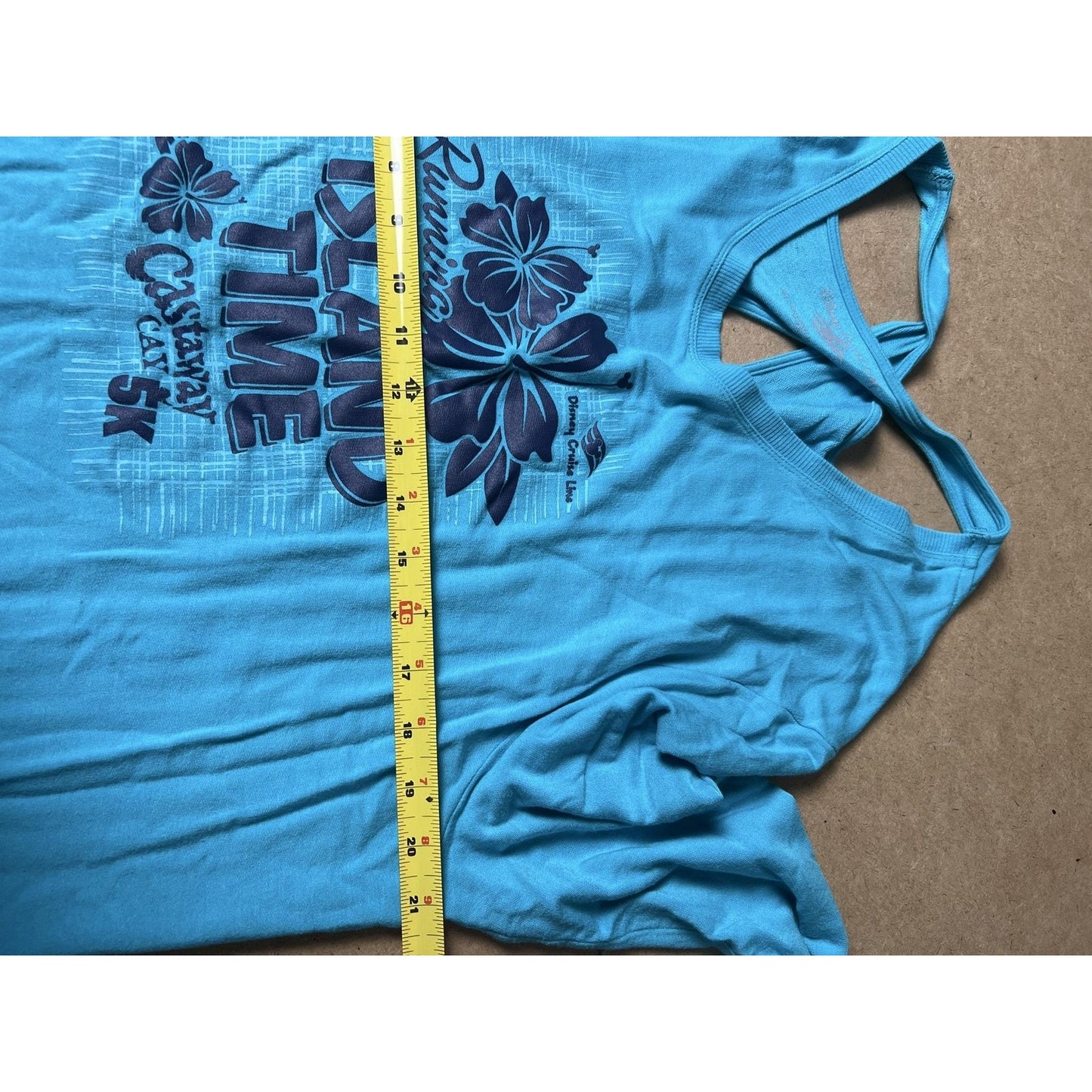 Disney Cruise Line T-Shirt Womens XL Blue Crew Neck Long Sleeve Island Time