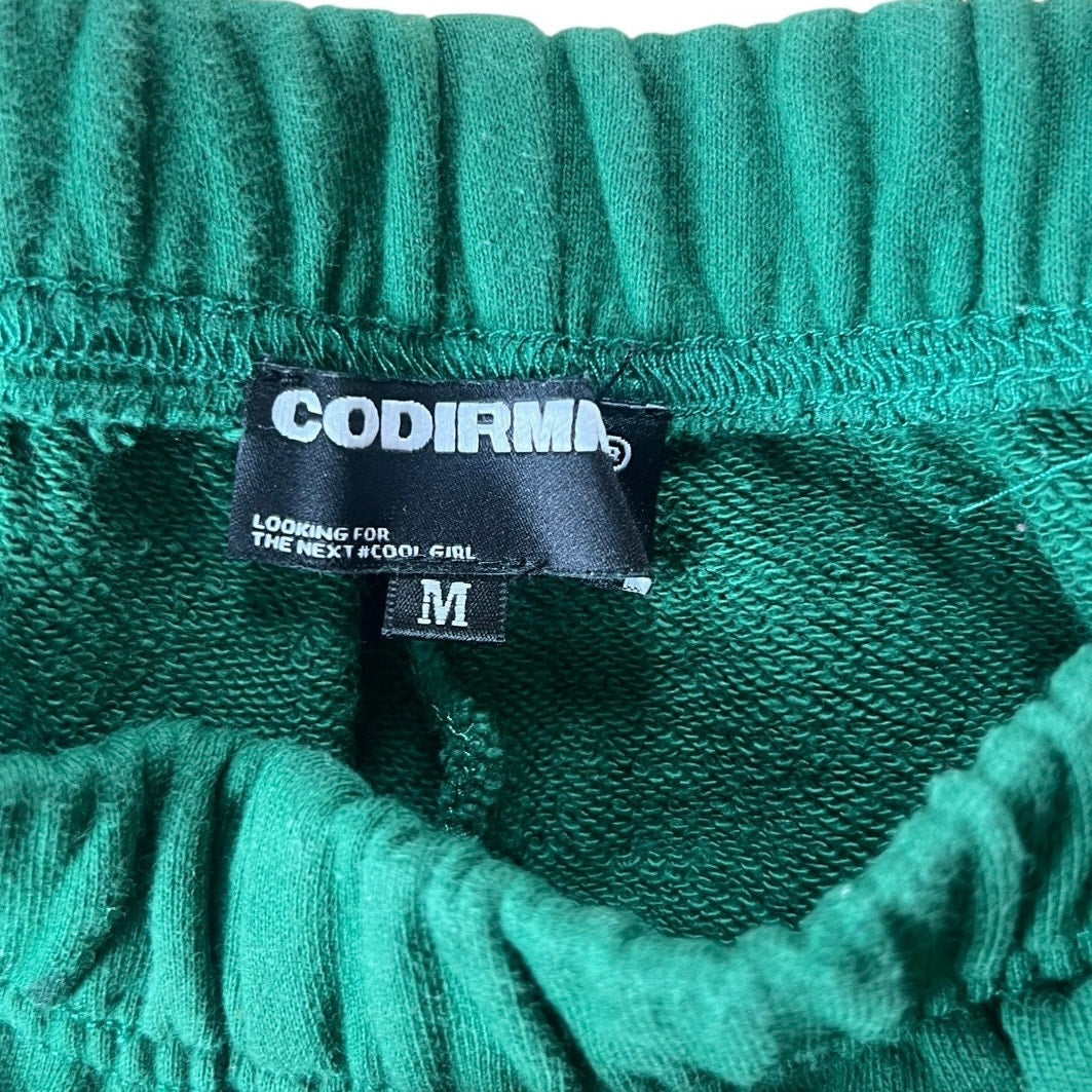 CODIRMA Mens Medium Green French Terry Sweat Shorts Elastic Waist Activewear