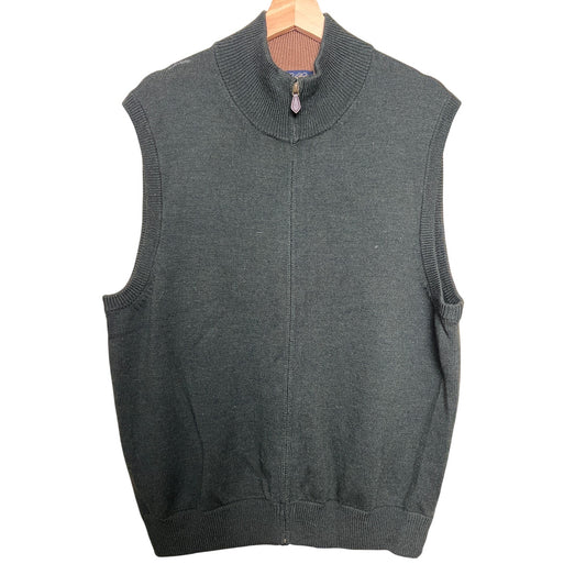 Brooks Brother Sweater Vest 100% Merino Wool Black Large