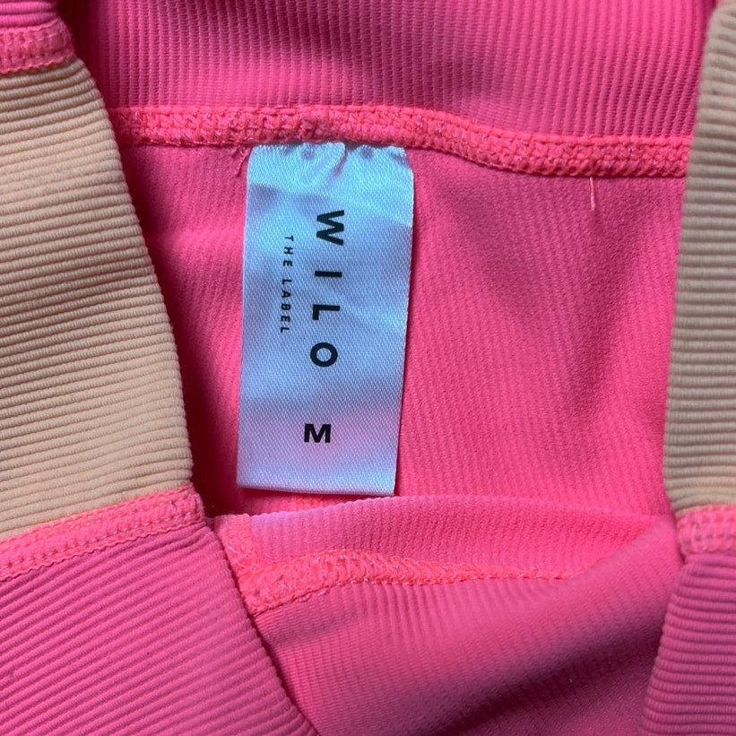 Wilo Australian Brand Women's Ankle Leggings Active Pink / Ging Size M