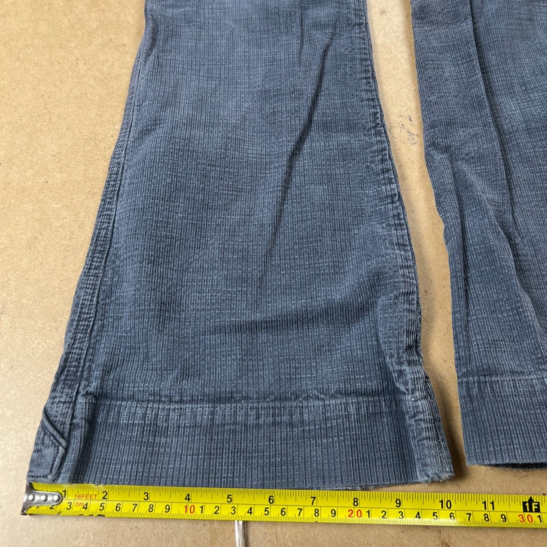 Y2K Citizen of Humanity Navy Blue Corduroy Low Rise BootCut Pants Size 28