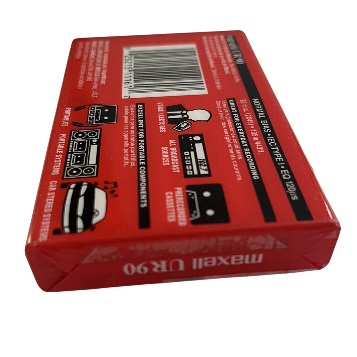 Maxwell UR 90 Audio Cassette Tape Normal Bias Single New Sealed - NWT