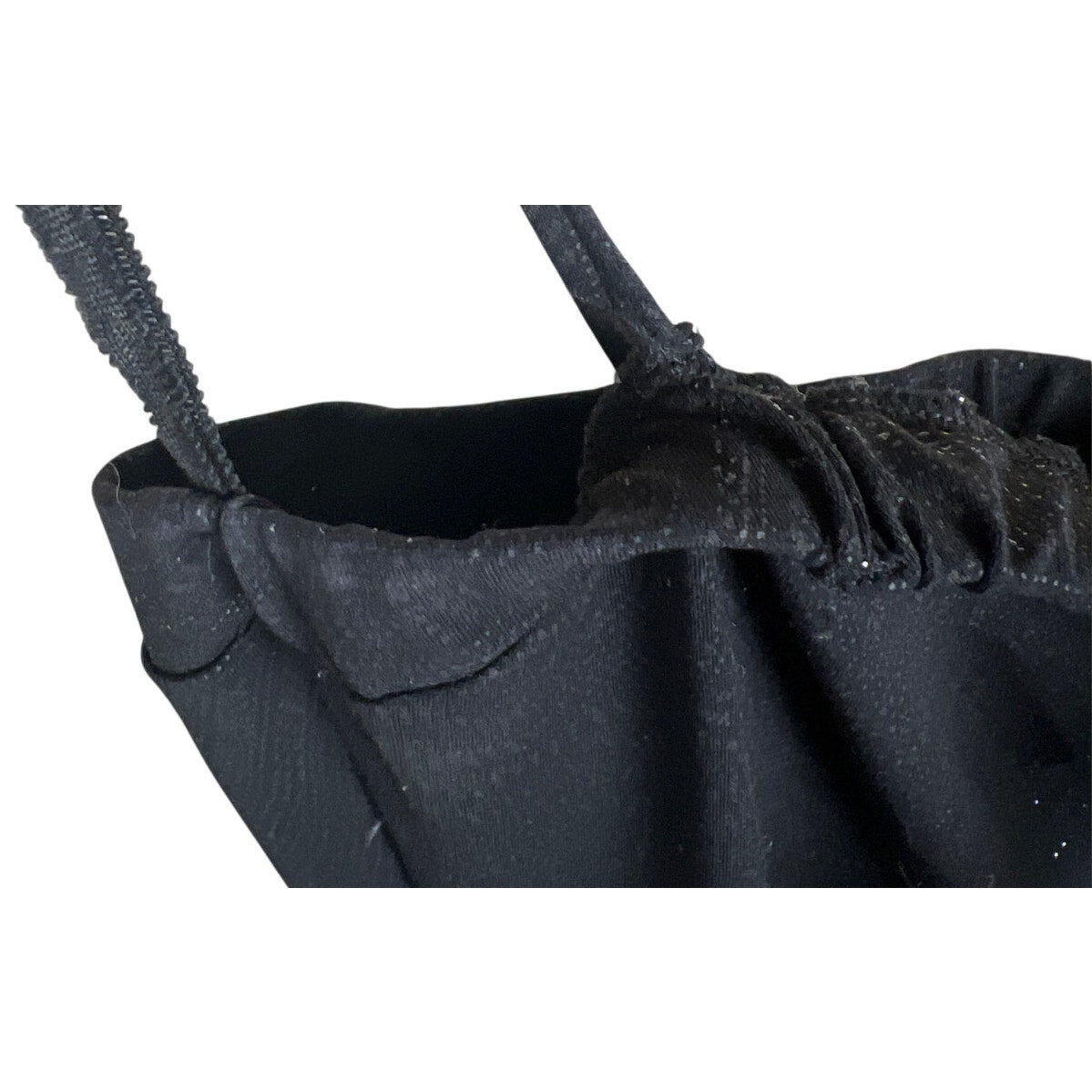 Vintage Rag Black Spaghetti Strap Dress Asymmetrical Shimmer Large