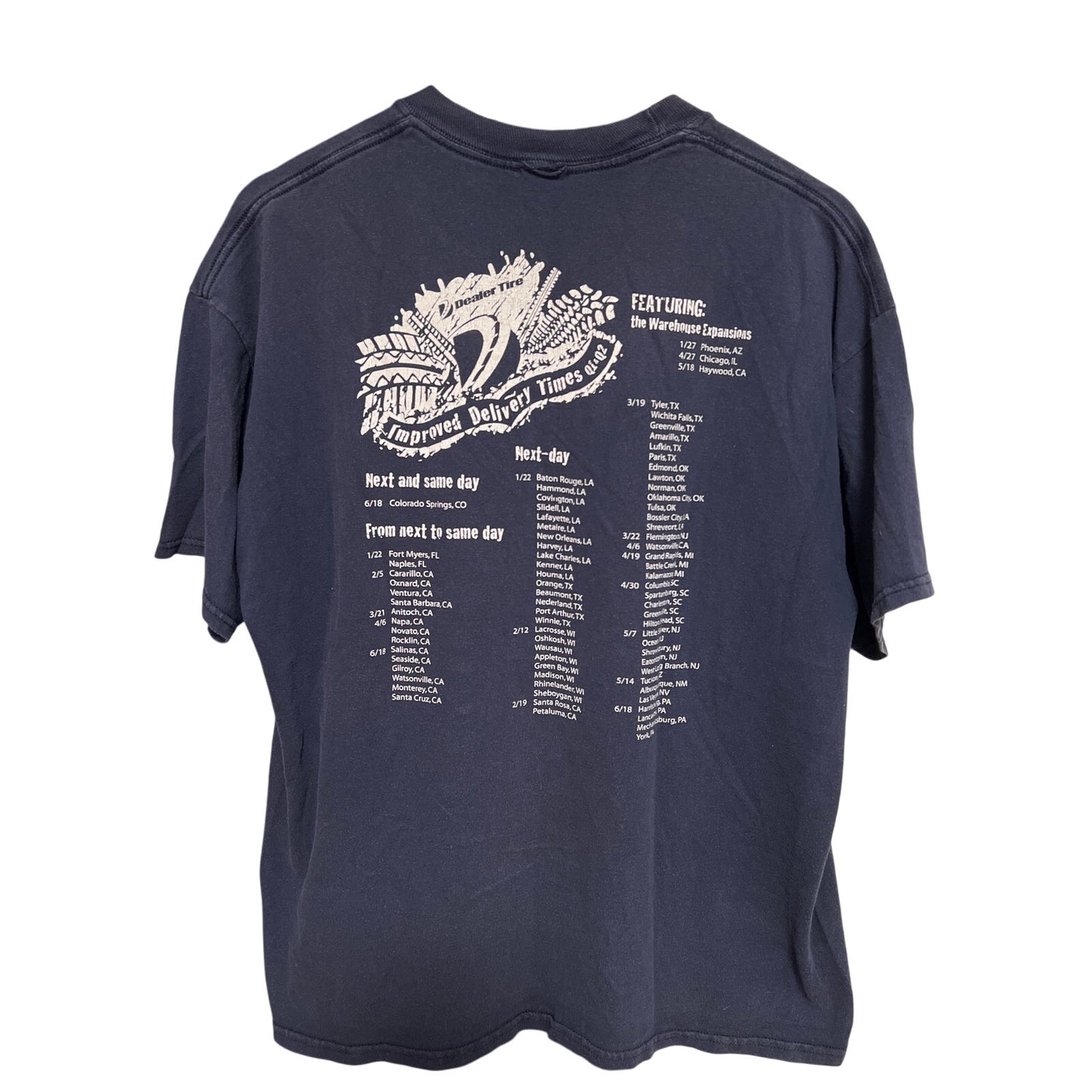 Rocking The Tirestour 2007 Band Navy Blue Men's Shirt *DImensions in Pictures*