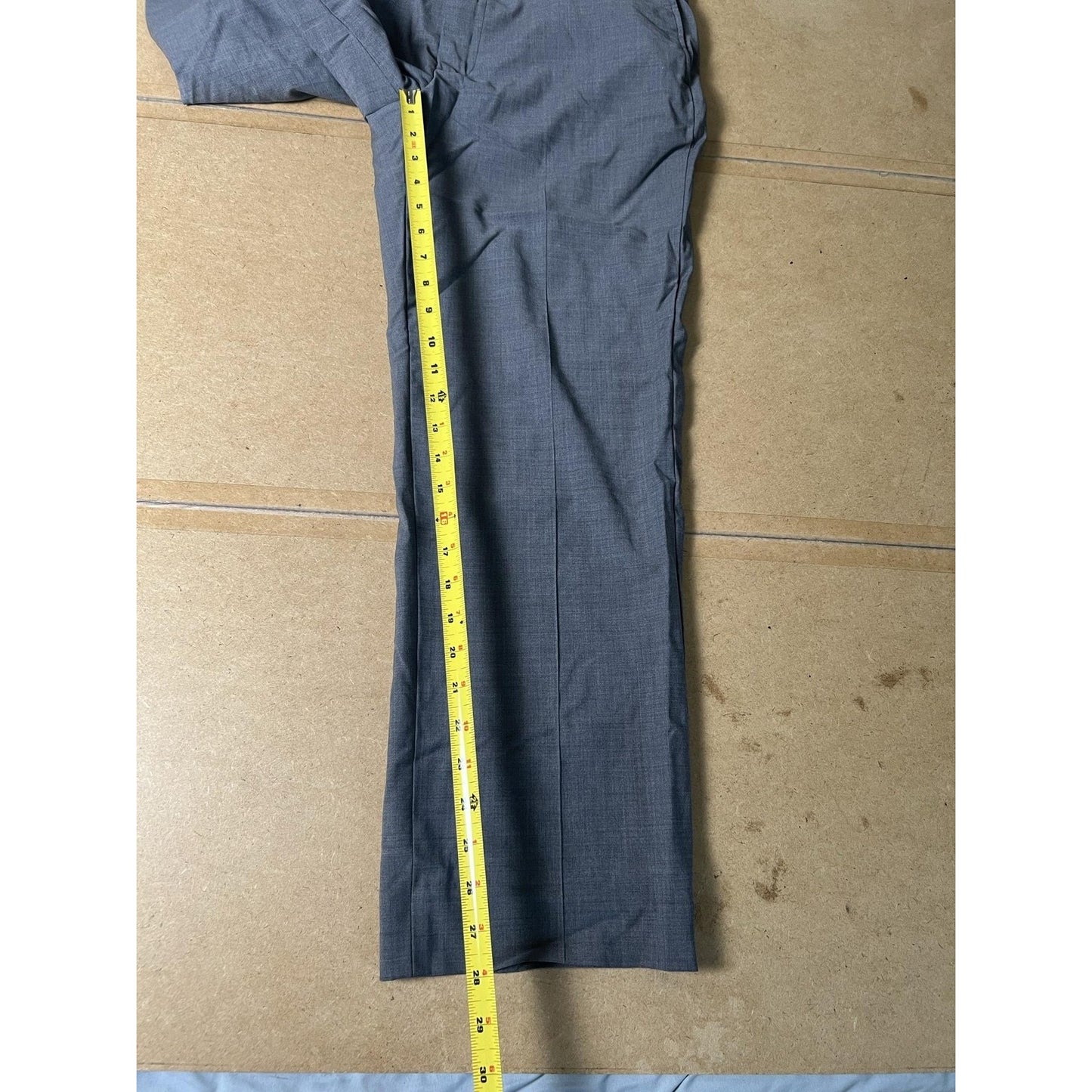 Brooks Brothers Pants Mens 34x34 Gray Dress Wool-Blend Fitzgerald Fit Slim