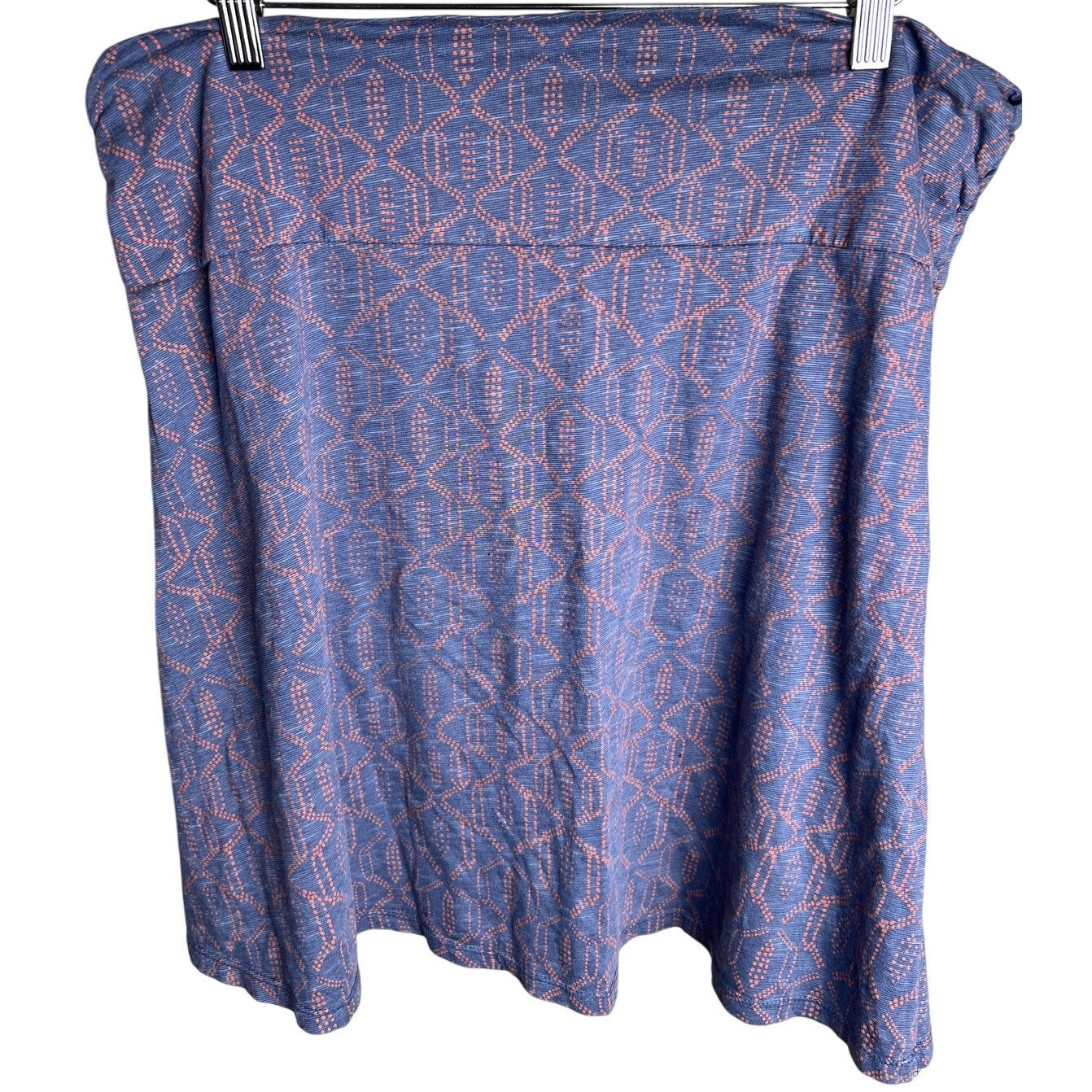 Toad & Co XL Women Purple Tribal Print Skirt Organic Cotton