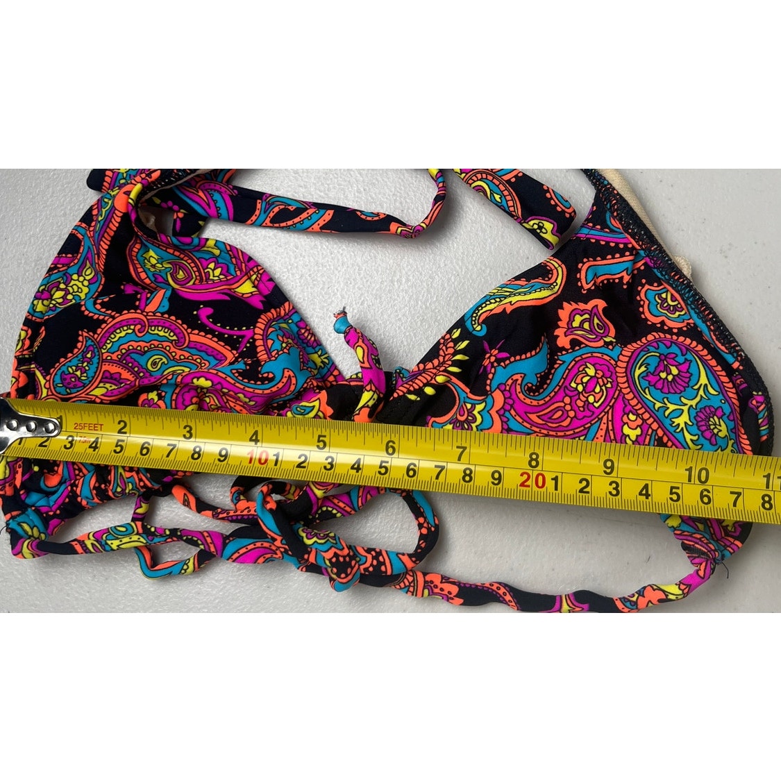 Alloy Boho Triangle Multicolor Swim Top Size Large