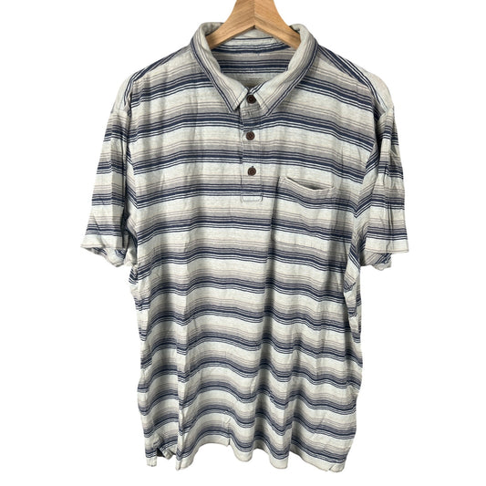 Patagonia Trail Harbor Size XL Stripped Organic Cotton Polo