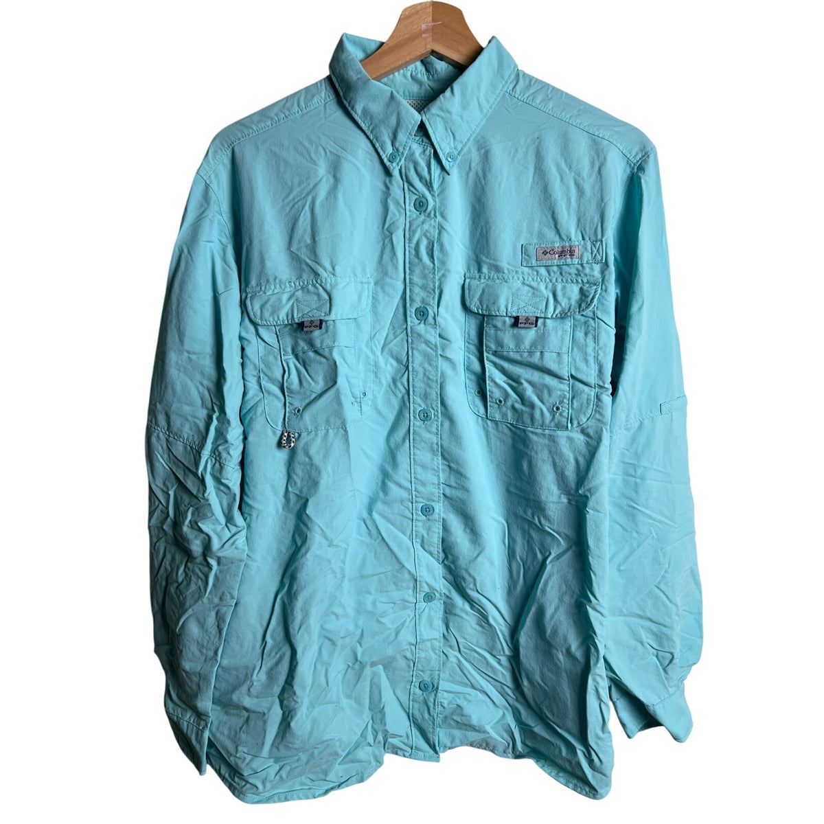Vintage Columbia PFG Outdoors Blue Button-Up Shirt XL