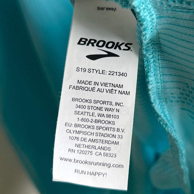 NWT Brooks Running Happy Blue Women's T-Shirt Size L