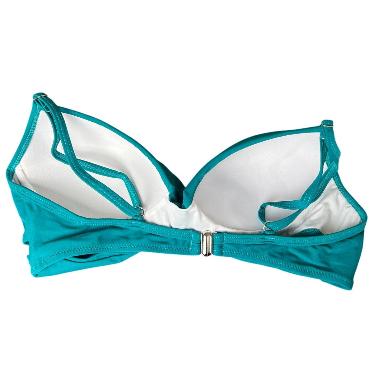 Teal Blue Shoulder Strap Bikini Top Size Small S