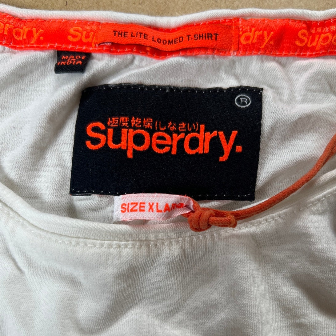 NWT SuperDry White Long Sleeve Men Top Size XL
