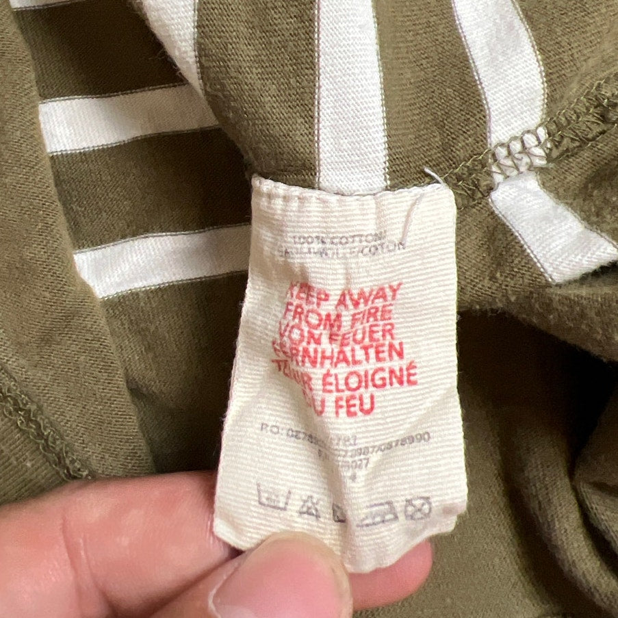 Mini Boden 6-7 Boys Green/White Long-Sleeve 100% cotton Shirt