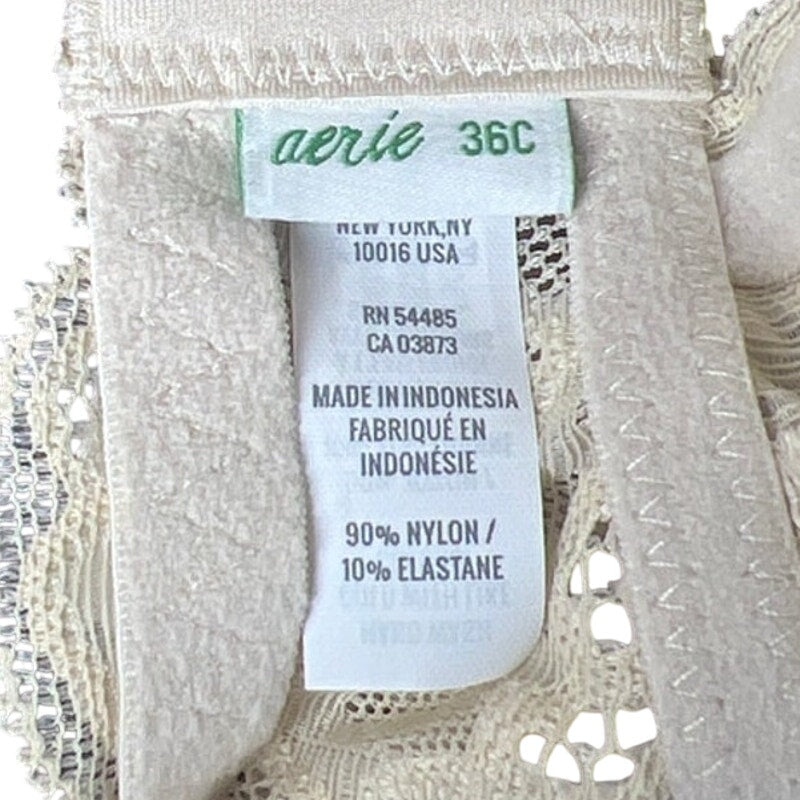 Aerie 36C Bra Lace NWT Floral Bralette Adjustable