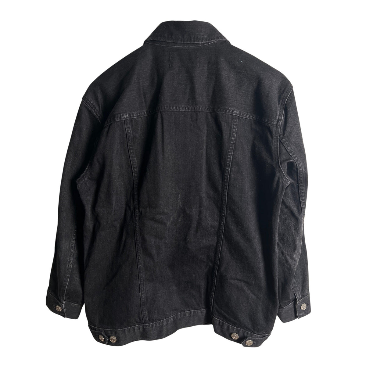 Madewell The Oversized Black Jean Jacket Women Size S