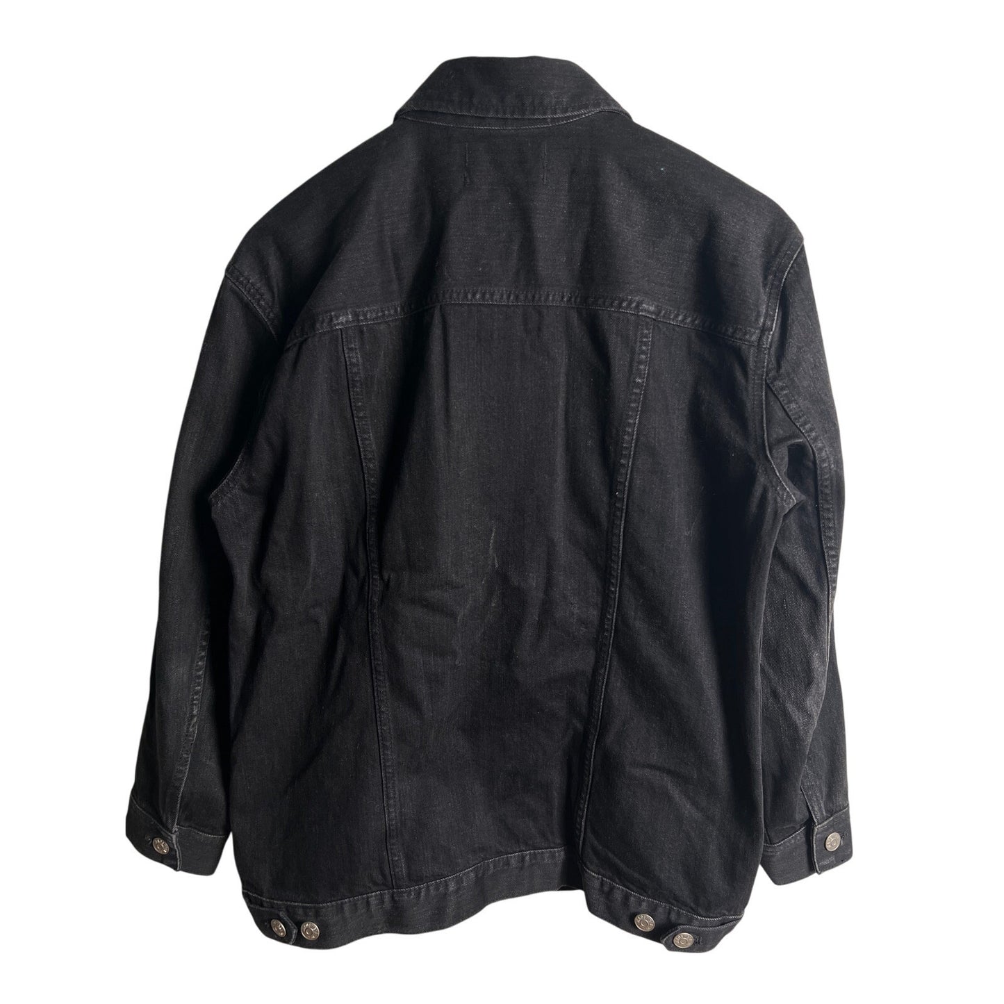 Madewell The Oversized Black Jean Jacket Women Size S