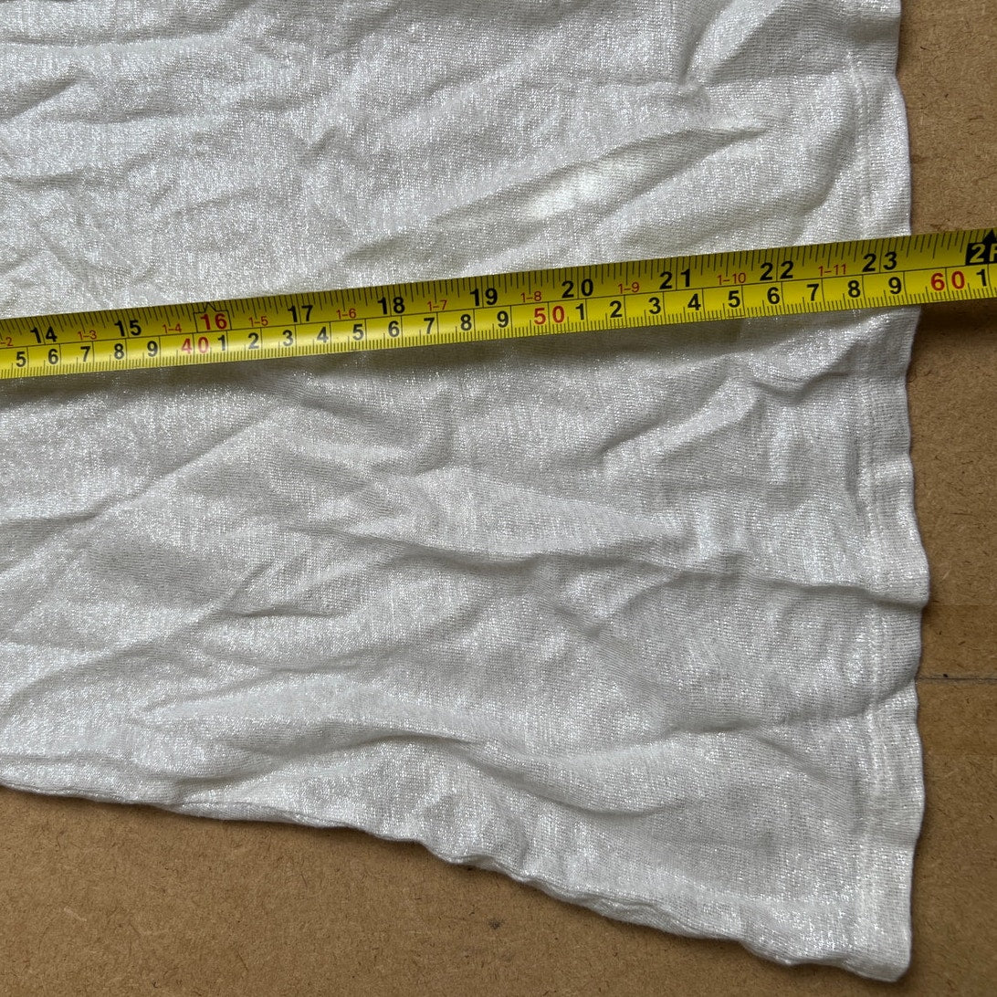 Eileen Fisher Organic Linen Jersey Tank White/Silver Women Size M