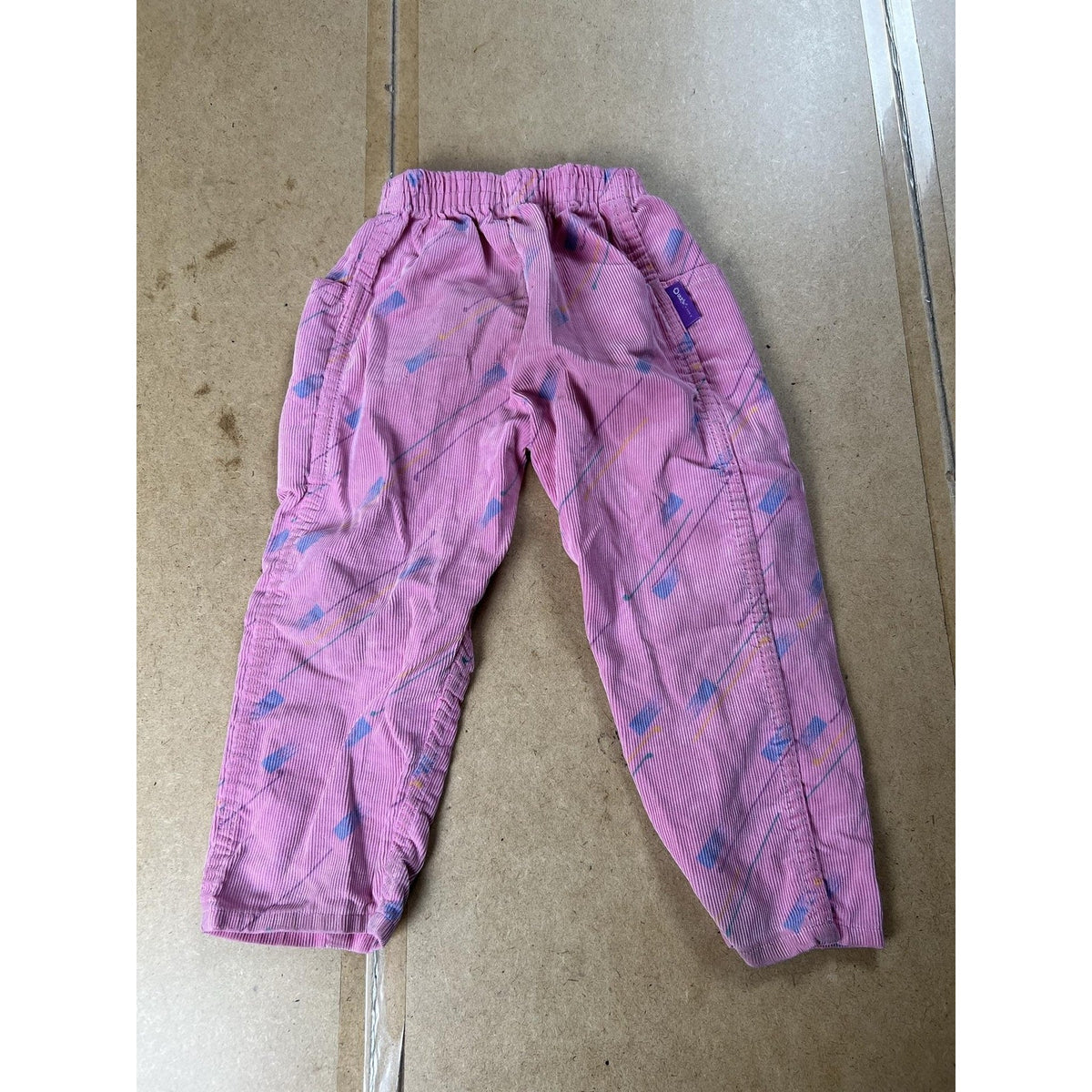 Oshkosh Bigosh Genuine American Jogger Pants Girls 7 Pink Corduroy Elastic Waist