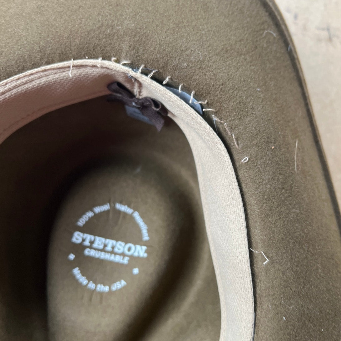 Stetson Mountain Sky Crushable 100% Wool Brown Felt Hat