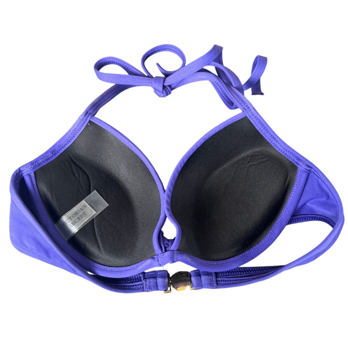 Victoria's Secret 34A Purple Push Up Halter Bikini Top EUC