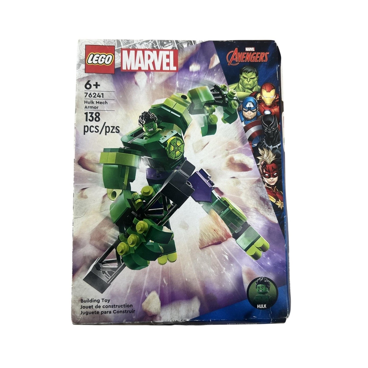 LEGO Marvel 76241 Hulk Mech Armor Incomplete Set 138 Pcs Building Toy Avengers