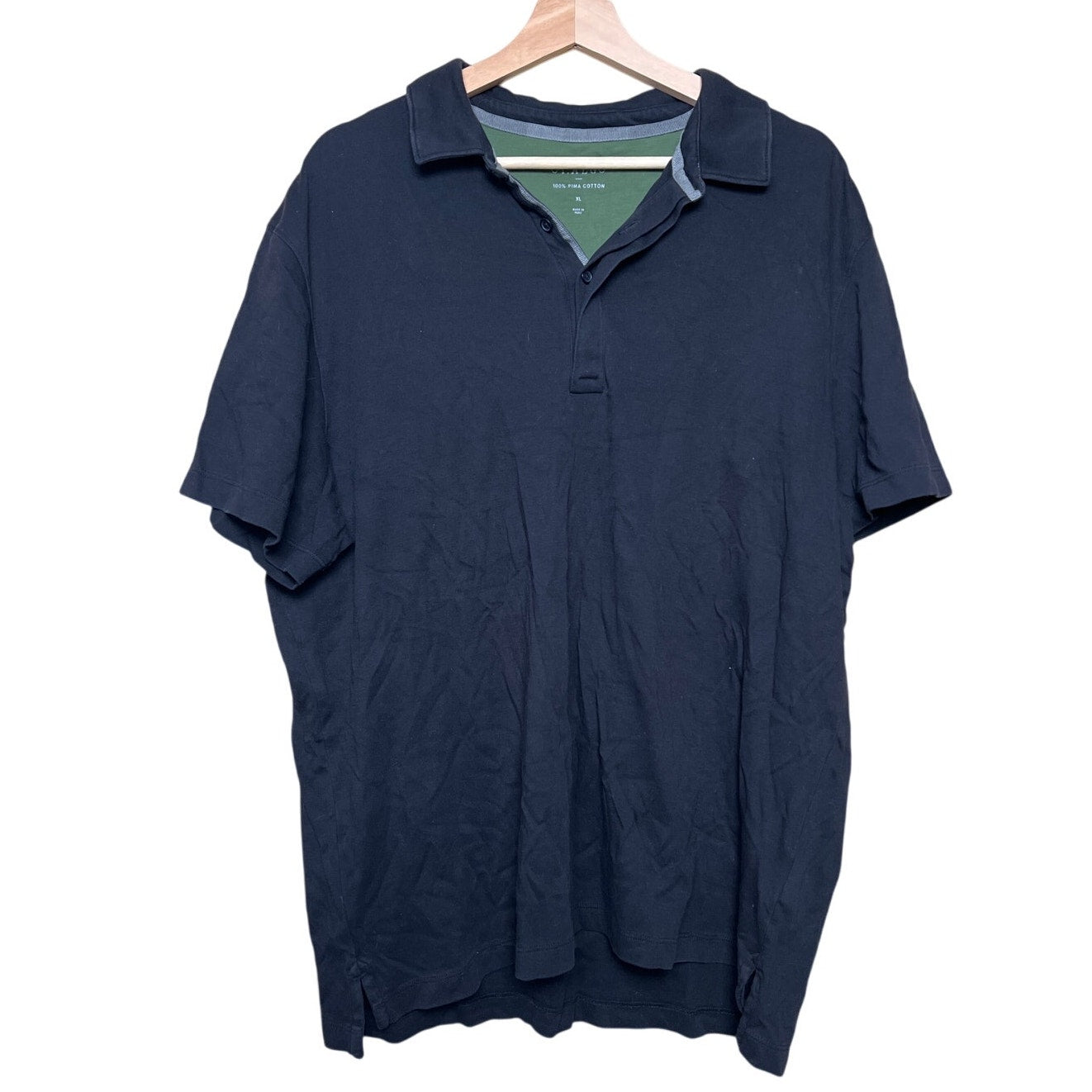 01. Algo Regular 100% Cotton Size XL Navy Blue Polo