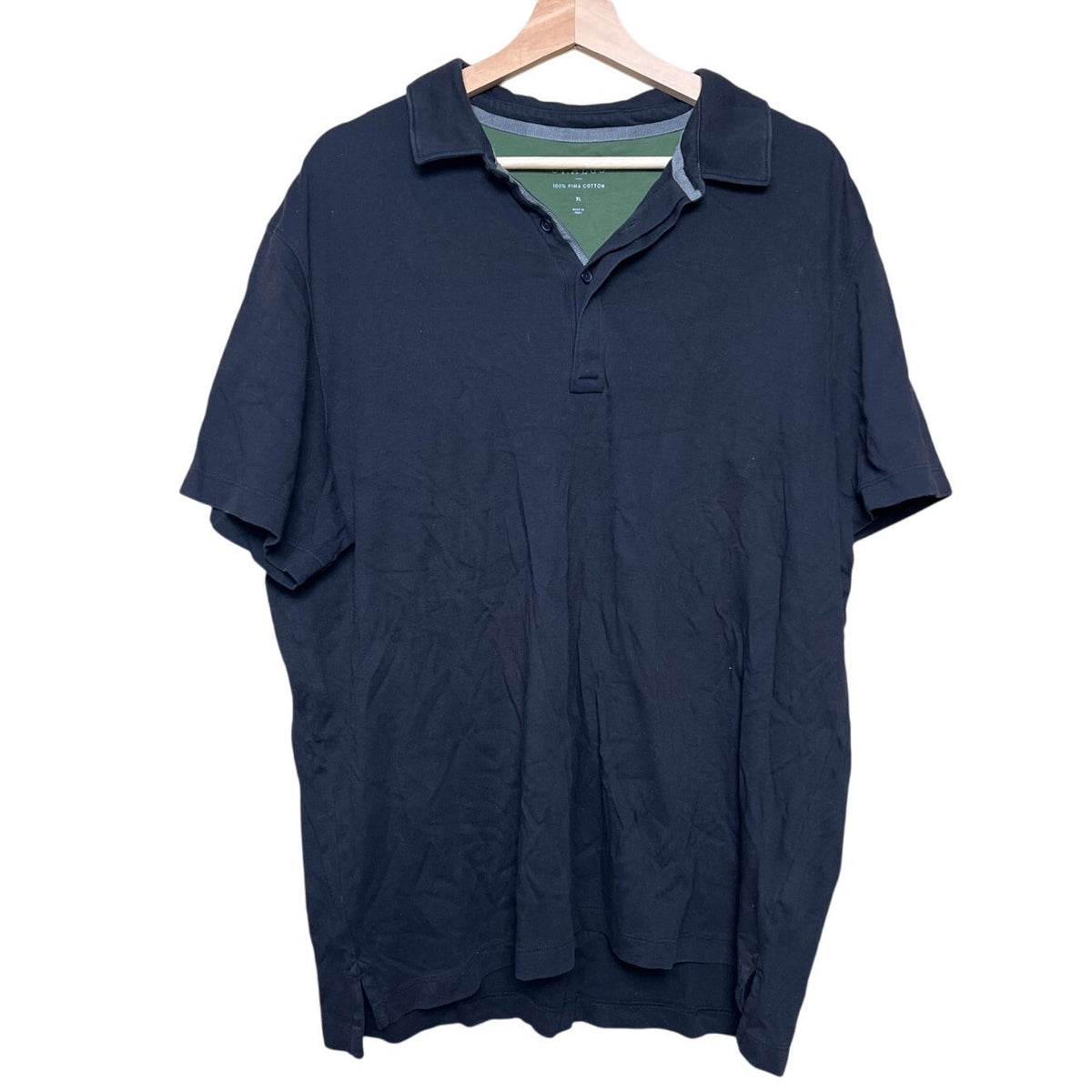 01. Algo Regular 100% Cotton Size XL Navy Blue Polo
