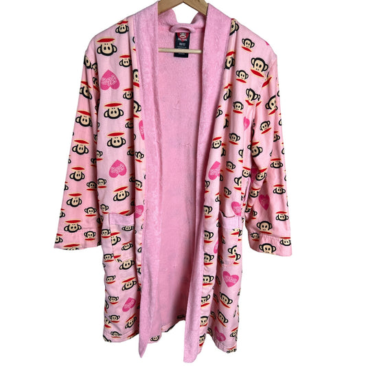 Paul Frank 10/12  “The Monkey” Bath Wrap/Robe Pink
