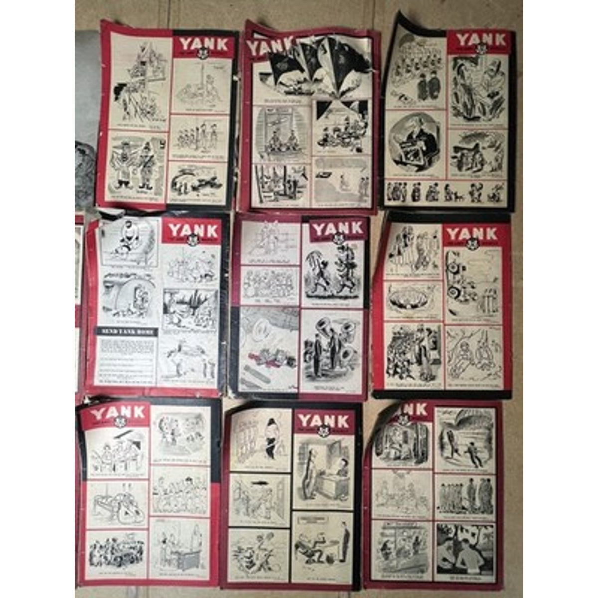 YANK The Army Weekly Magazines Lot WWII British Edition Made In United Kingdom