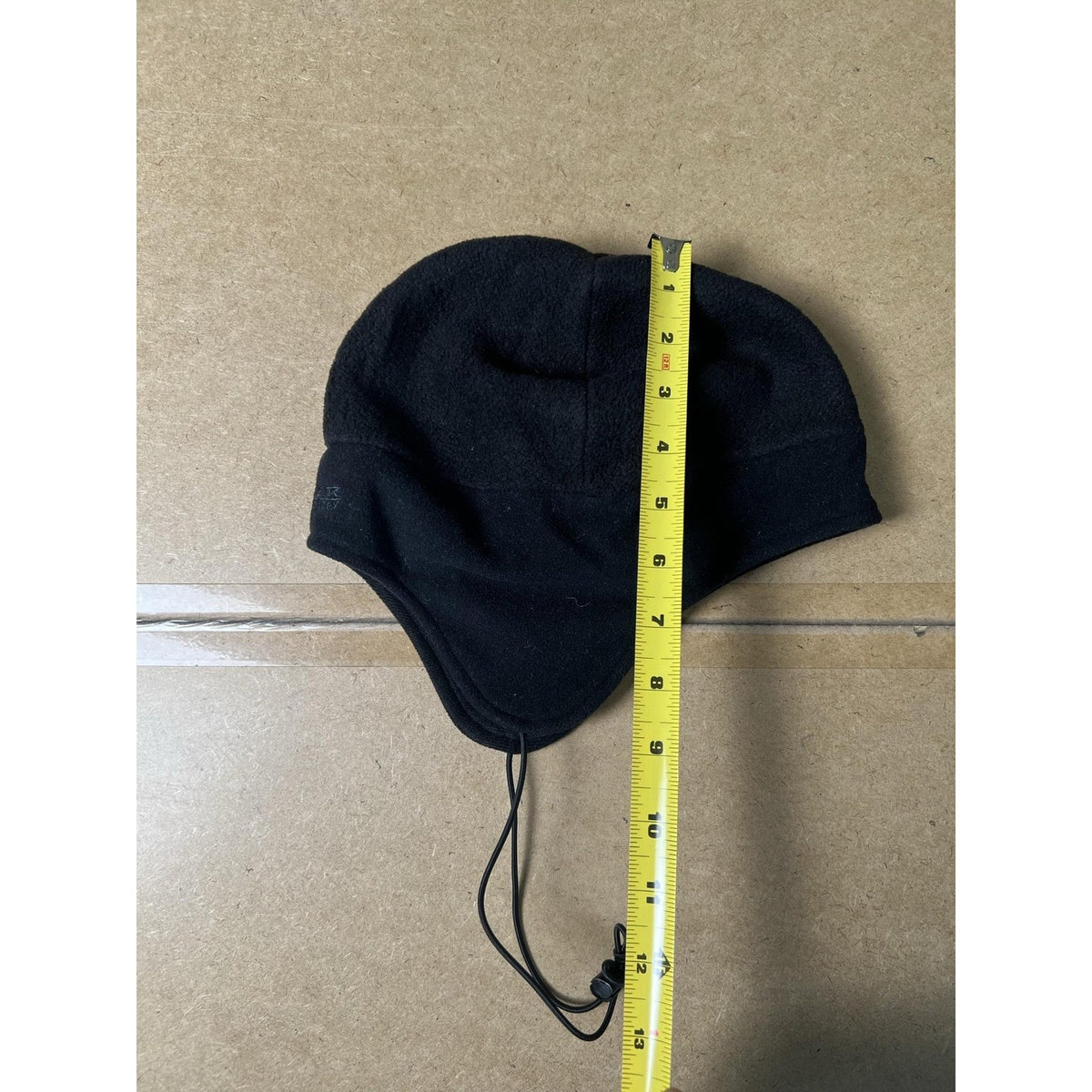 DuPont Trapper Hat Mens M Black Ear Flap Lined Insulated Adjustable Fleece