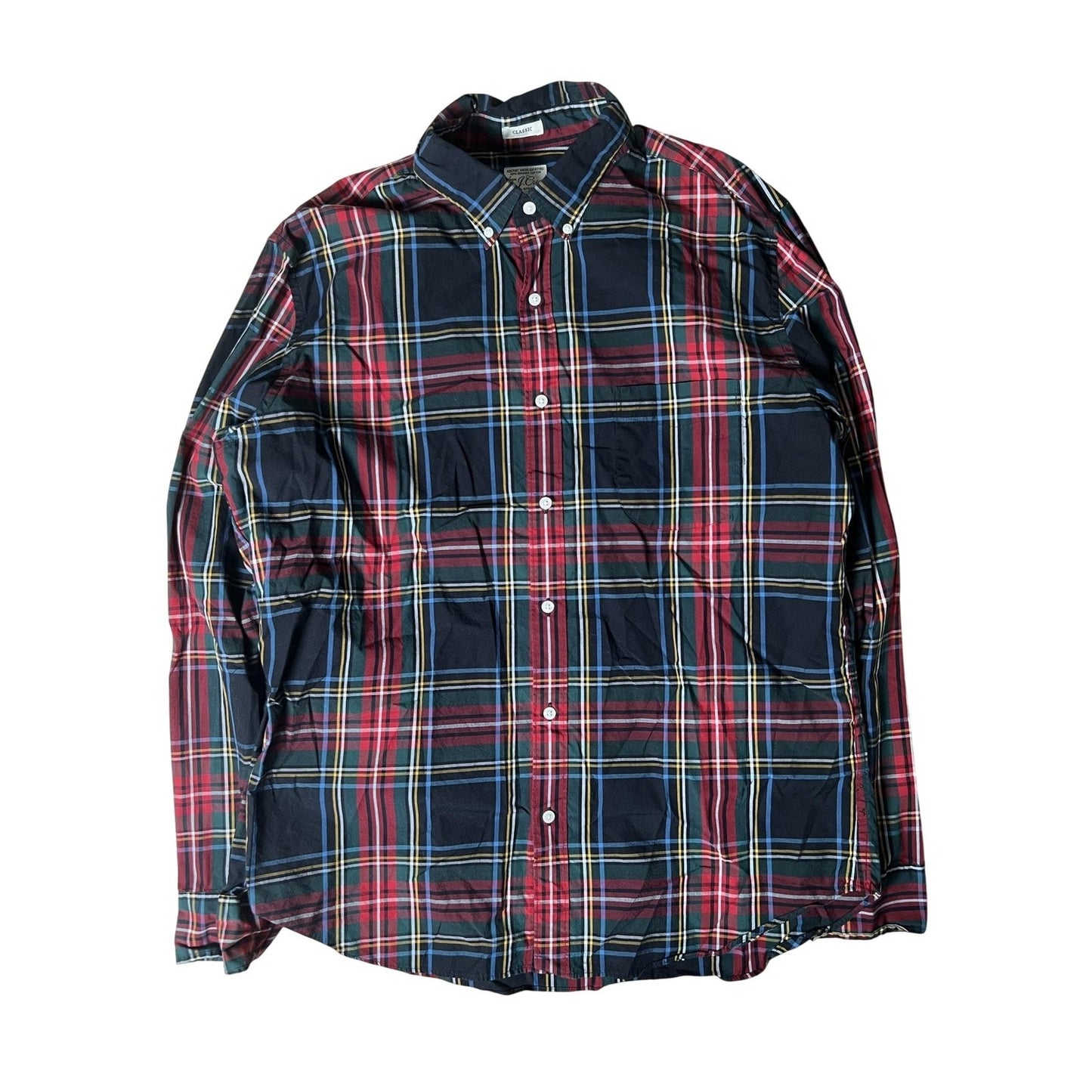 J.CREW Shirt Mens XL Multicolor Plaid Long Sleeve Button Down Classic Fit