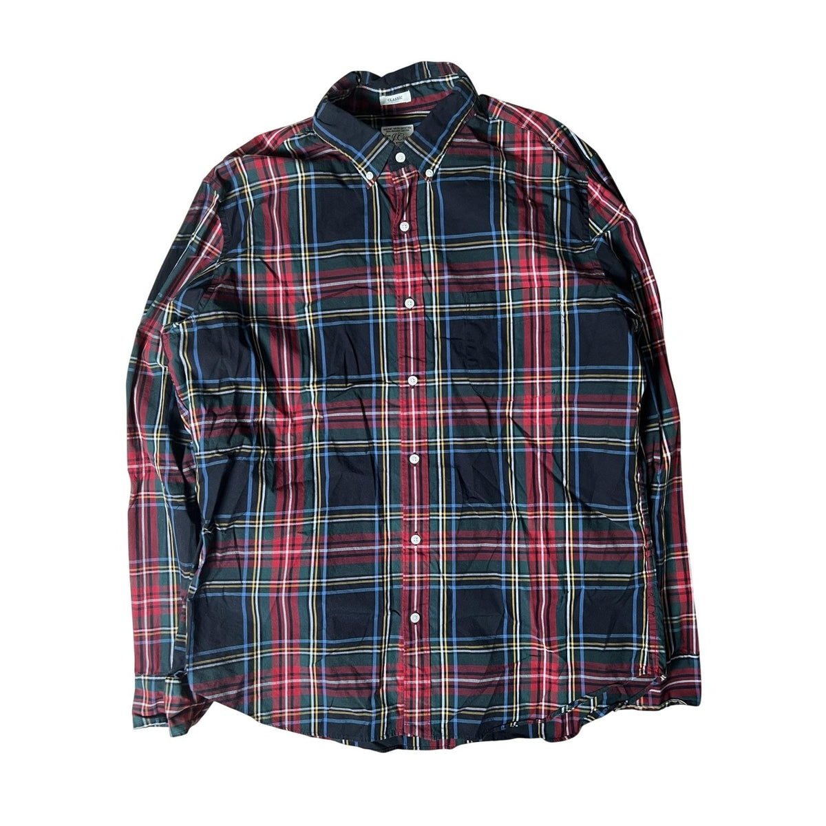 J.CREW Shirt Mens XL Multicolor Plaid Long Sleeve Button Down Classic Fit
