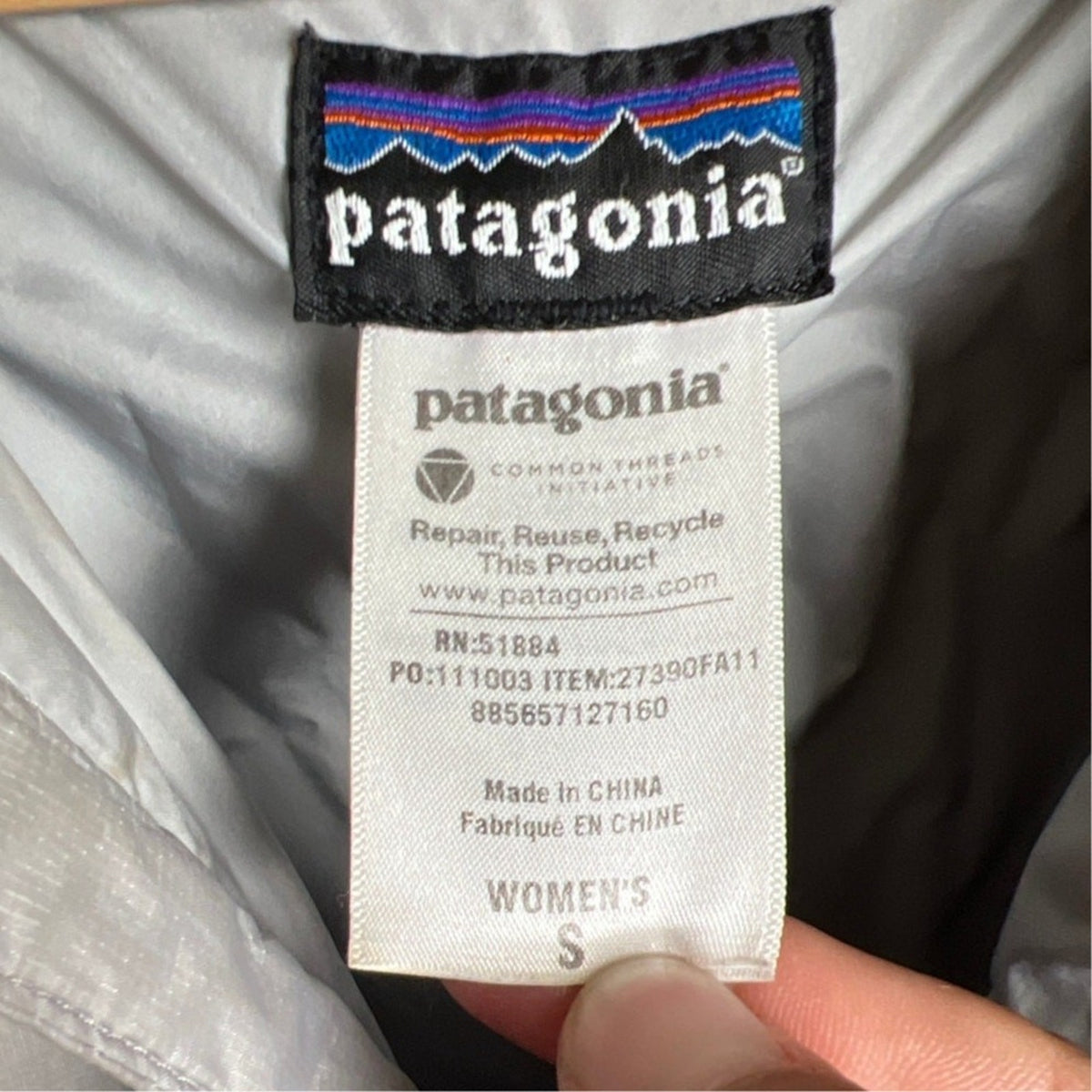 Patagonia Gray Women Size S Puffer Jacket