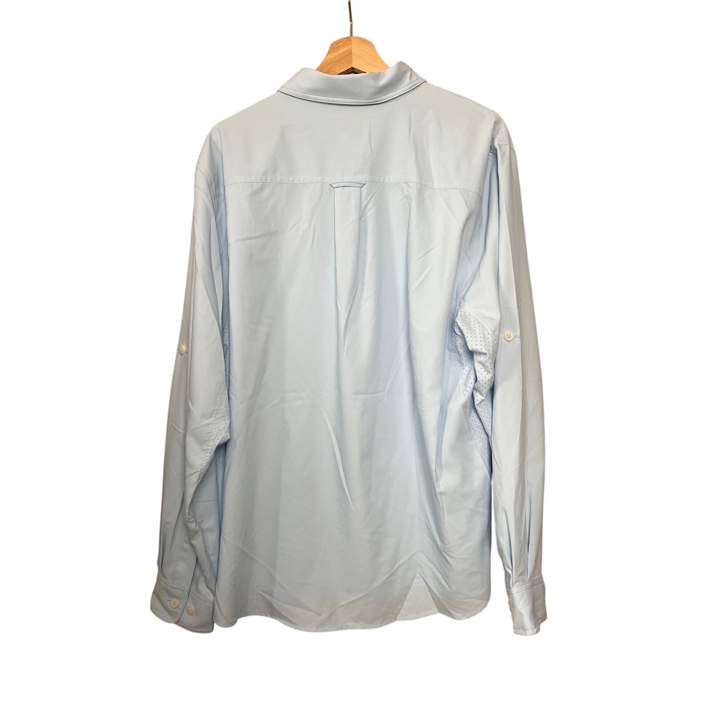 NWT Coolibar UPF 50+ Men Light Blue Long Sleeve Size L