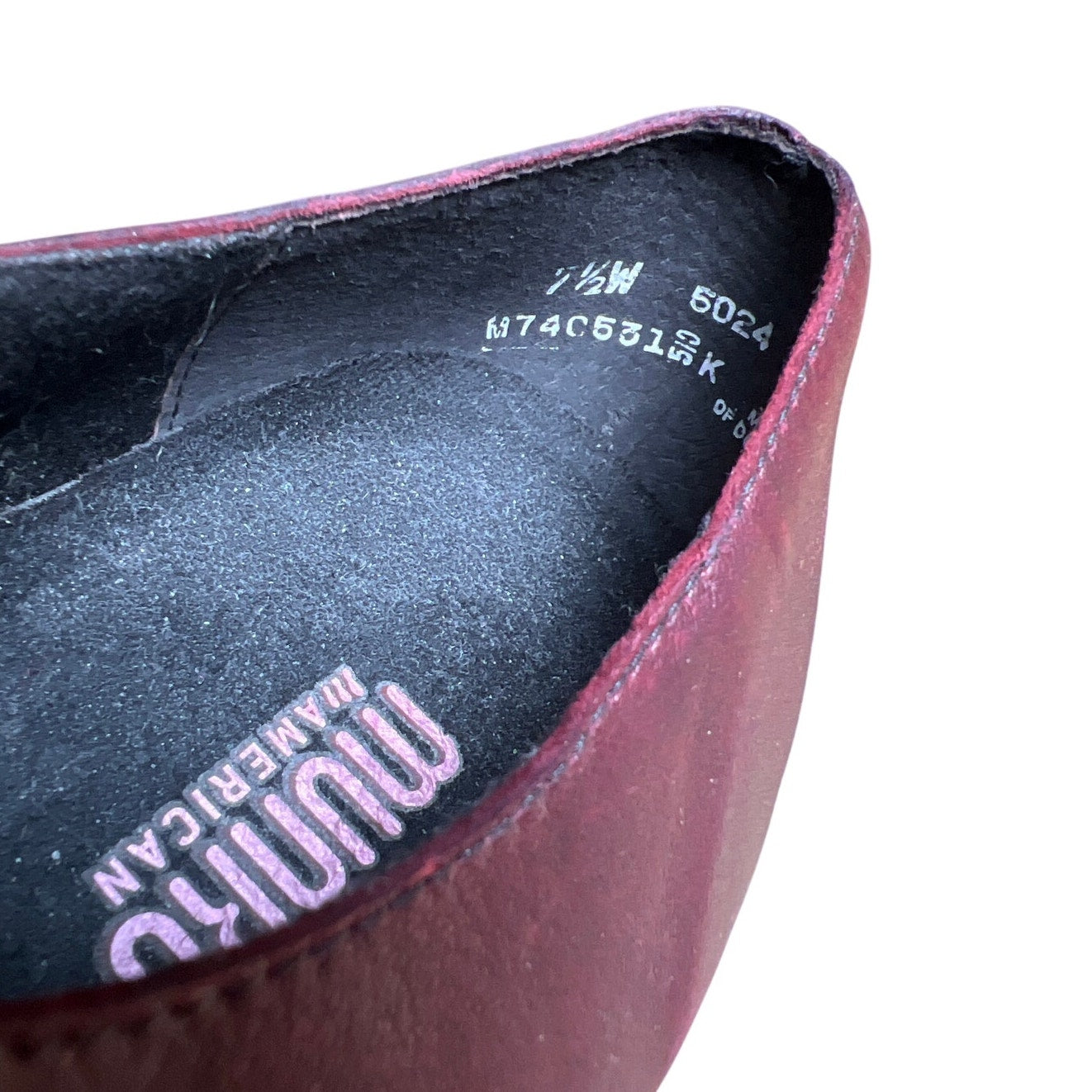 Munro American SZ 7.5W Burgundy Leather Loafer Comfort Walking Shoes