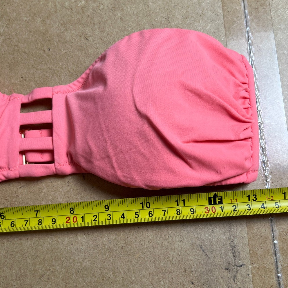 Victoria Secret Strapless Pink Bikini Top Size Large