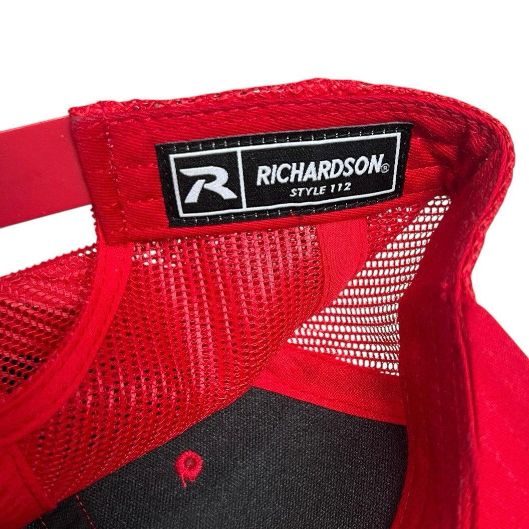Whiskey Weather Richardson Red Trucker Hat Adjustable Strap