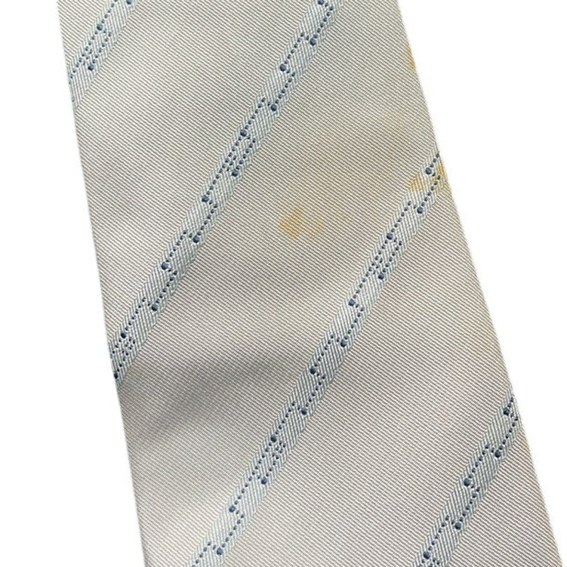 Gucci Made In Italy 100% Silk Pattern Tie Gray Blue