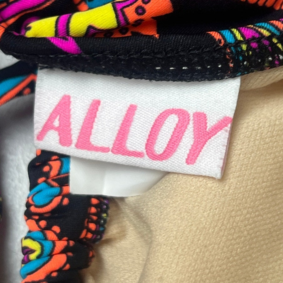 Alloy Boho Triangle Multicolor Swim Top Size Large