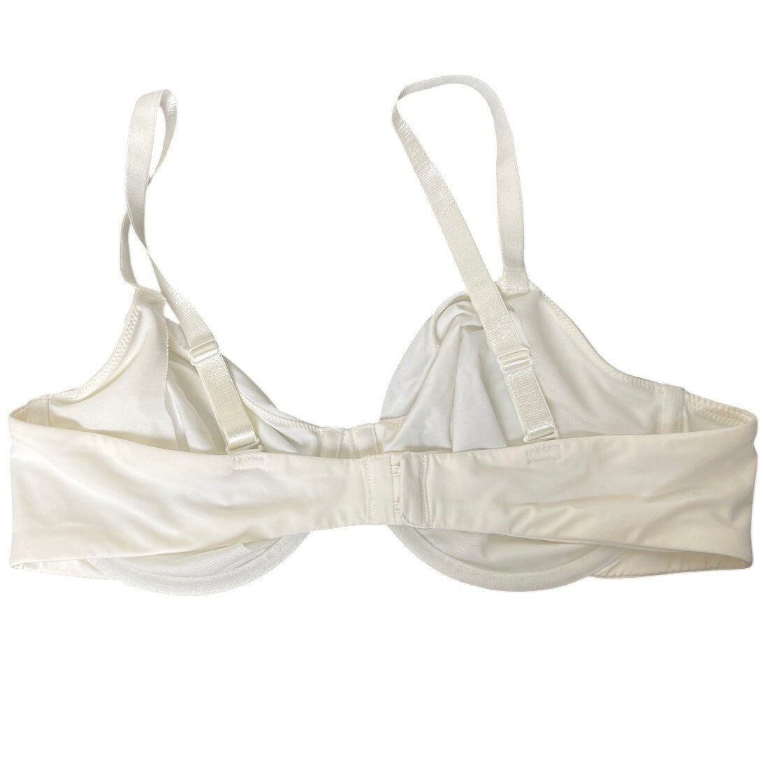 Auden 38B Demi Coverage Unlind Bra White Adjustable