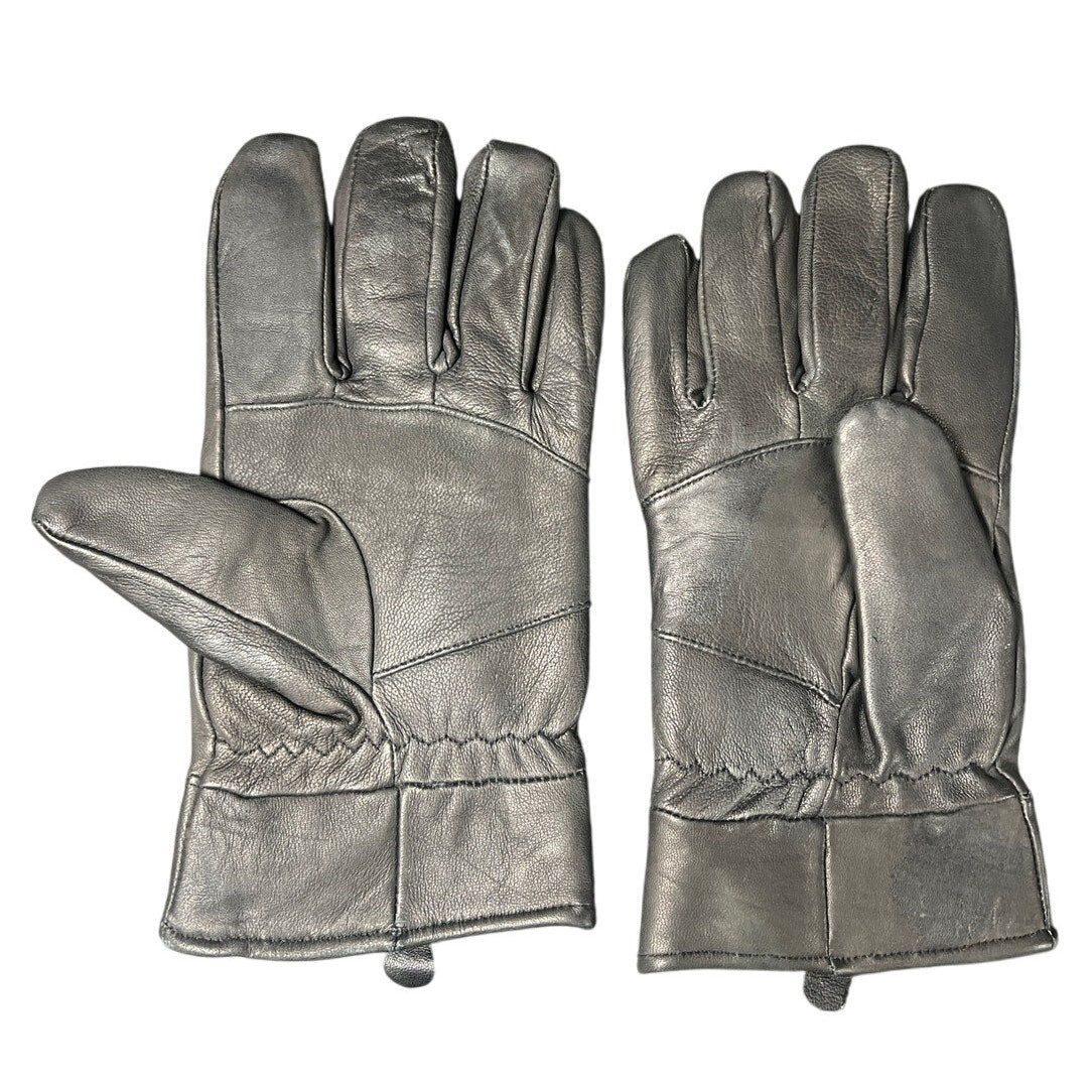 Vintage Black Leather Gloves *Dimensions In Picture* Insulated