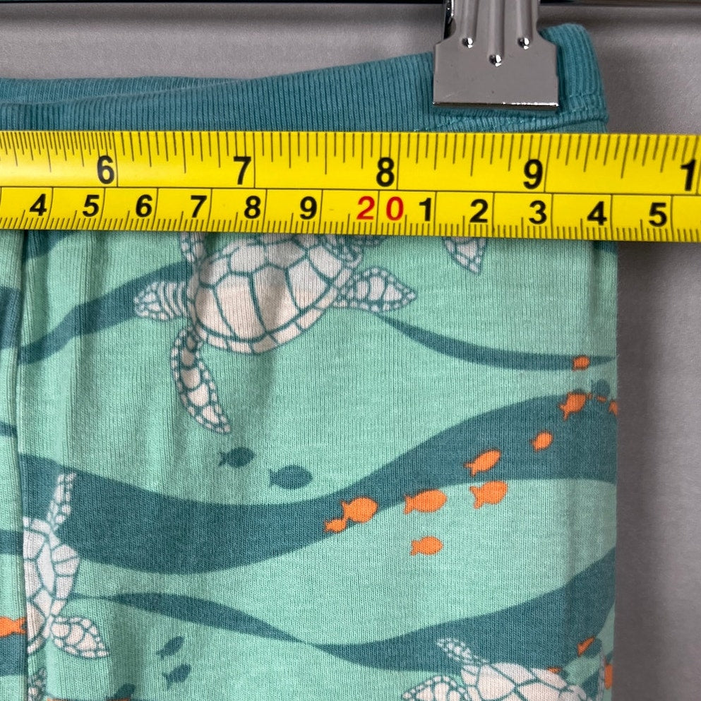 Tea Collection Boys Green Turtle Pajama Set Size 8