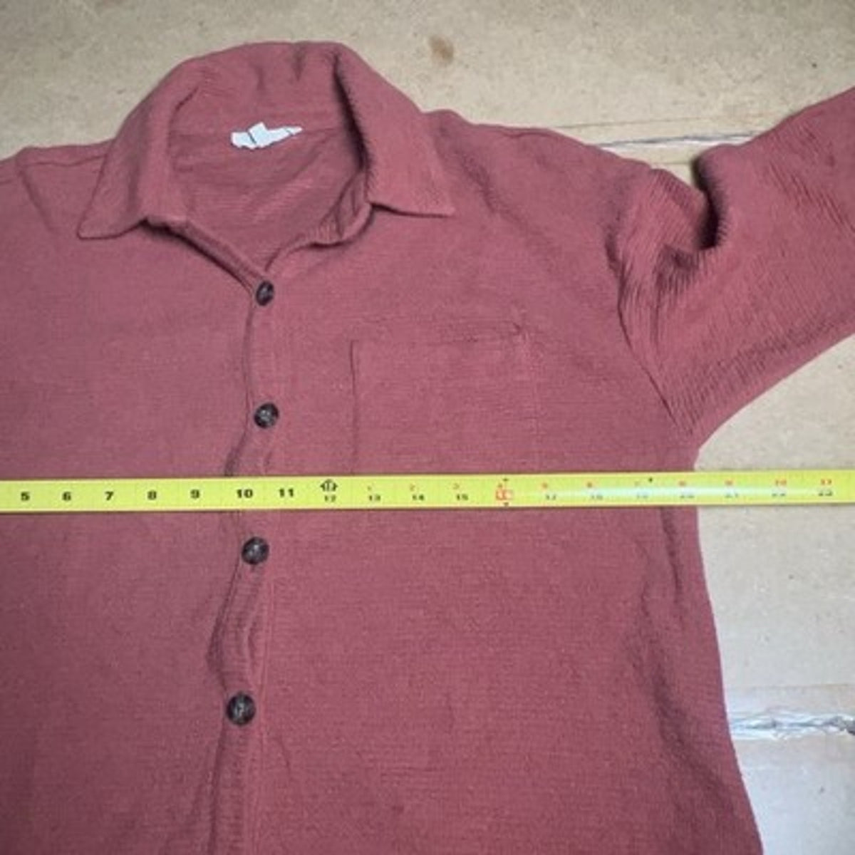 Madewell Button-Up Womens M Pink Collared Long Sleeve Knit Relaxed Casual