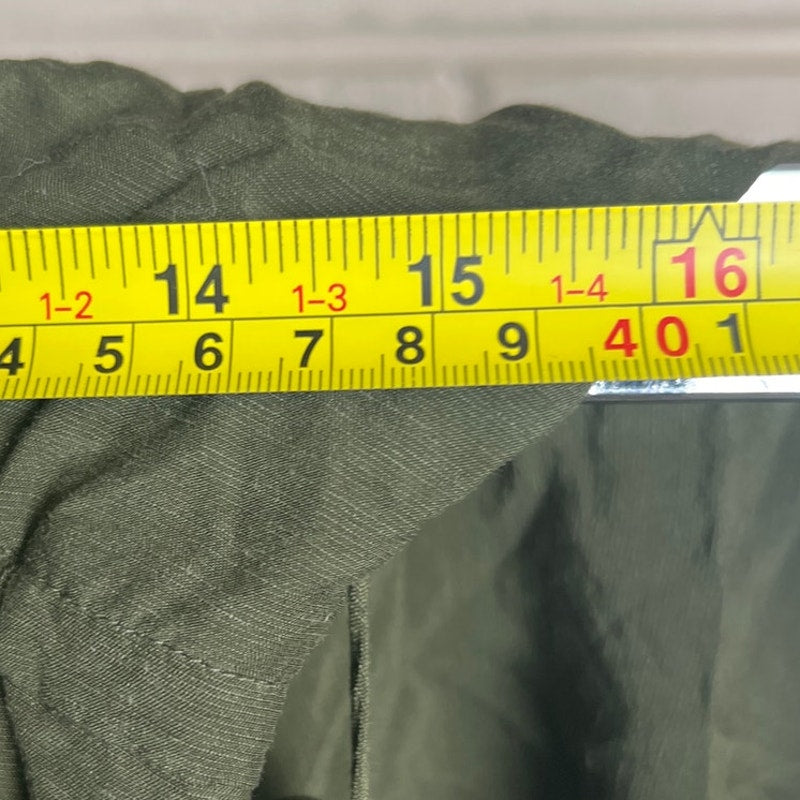 Anthropologie Nicole Puff-Sleeved Linen Blend Shirt Dress Medium