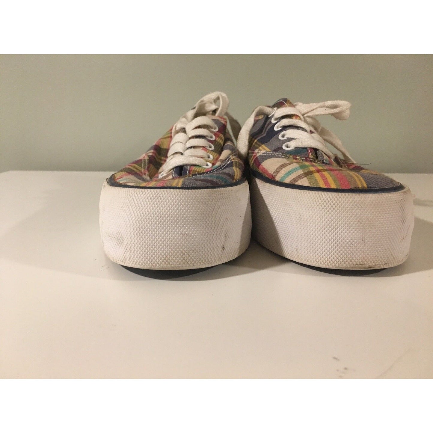 POLO Ralph Lauren Women's Plaid Tennis Sneaker Shoes Sz 4