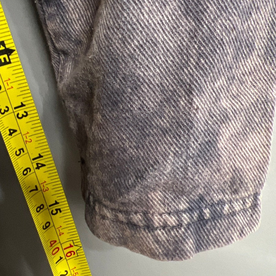 One Size 100% Cotton Faded Jumpsuit Button Up Gray