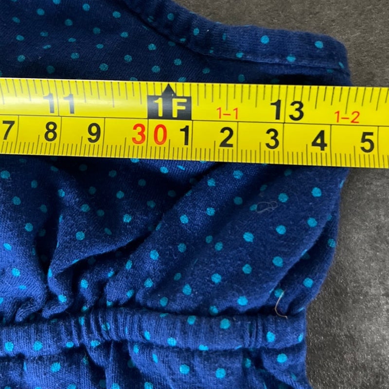 Xhilaration Sleepwear Medium Navy Blue Polka Dot Top